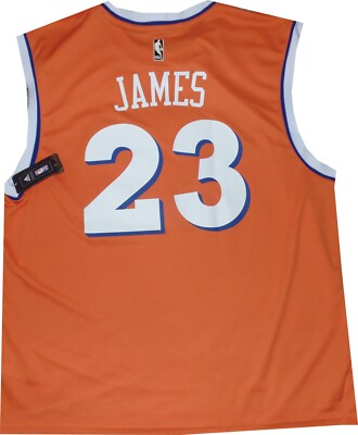 Lebron James Cleveland Cavaliers Adidas Orange Jersey 224JA New
