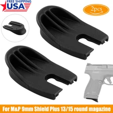 2Pcs Grip Extension For M&P 9mm Shield Plus/Equalizer 13/15 round magazine USA