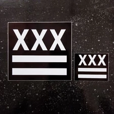 Straight Edge DC XXX 4" Waterproof Vinyl Sticker [💪 HQ Durability!] Drug Free