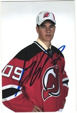 Eric Gelinas Autographed 4x6 Color Photo New Jersey Devils 2009 Draft C