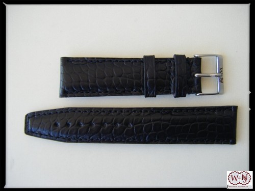 Cinturino in Coccodrillo nero opaco 20/18 per IWC Portoghese | eBay