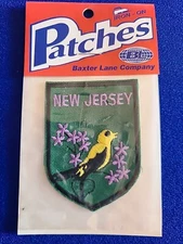 New Jersey Eastern Goldfiinch Travel Souvenir Patch - New, Vintage - Free Ship!!