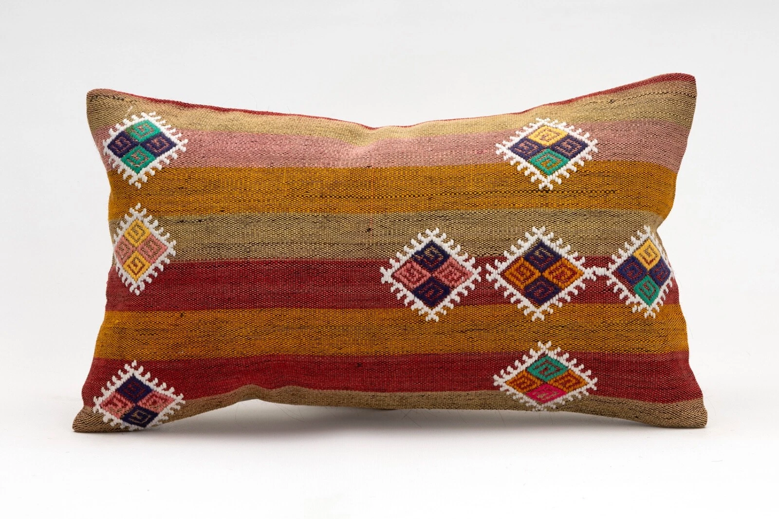 Decorative Pillow Cover, 12x20 in, Kilim Pillow, Turkish Pillow, Sofa Cushion