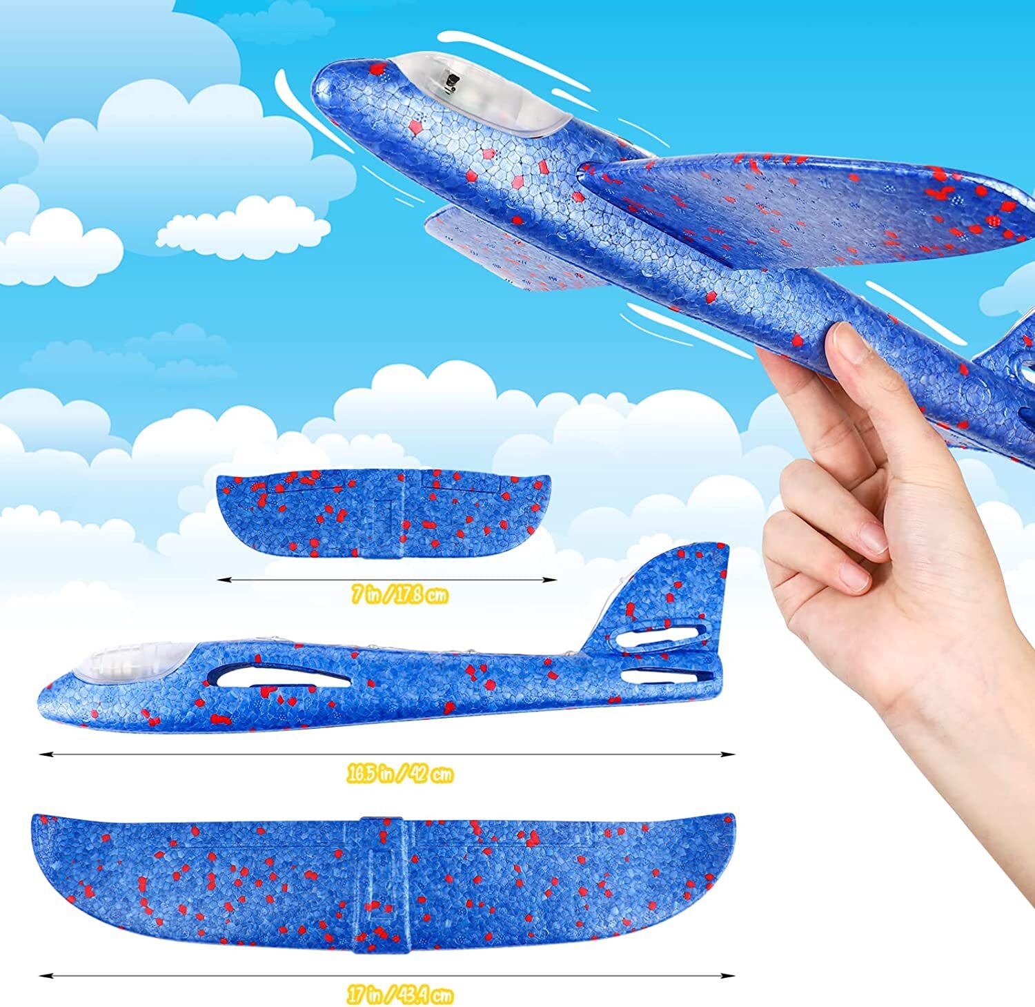 Gummiband Flugzeuge 44cm - Wurfgleiter Aus Balsaholz Für Kinder & Erwachsene