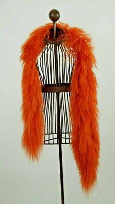 Schal aus echtem Tibetlamm x-lge 150cm lang Farbe leuchtendes Orange