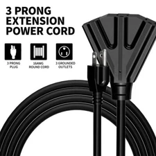 Epicord 6/10/15/25/50Foot 16/3 Outdoor Indoor Extension Cord Heavy Duty 3-Outlet