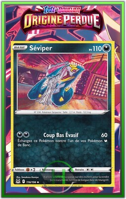 Seviper - EB11:Lost Origin - 116/196 - Französische Pokemon Karte Neu