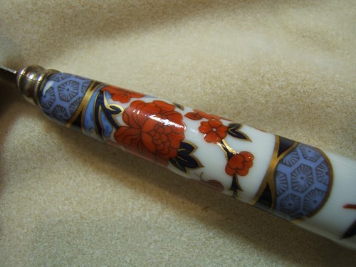 Cuchillo de queso PRILL Sheffield porcelana diseño asiático - Imagen 4 de 6