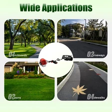 Manual Lawn Sweeper 52cc Gas Power Broom 2-stroke Handheld 8500RPM Cleaner