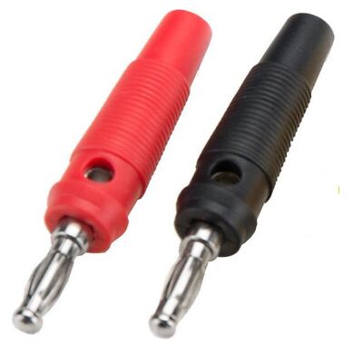Bananenstecker 12 Paar - Gold Vergoldet Für Lautsprecherkabel, Schwarz & Rot