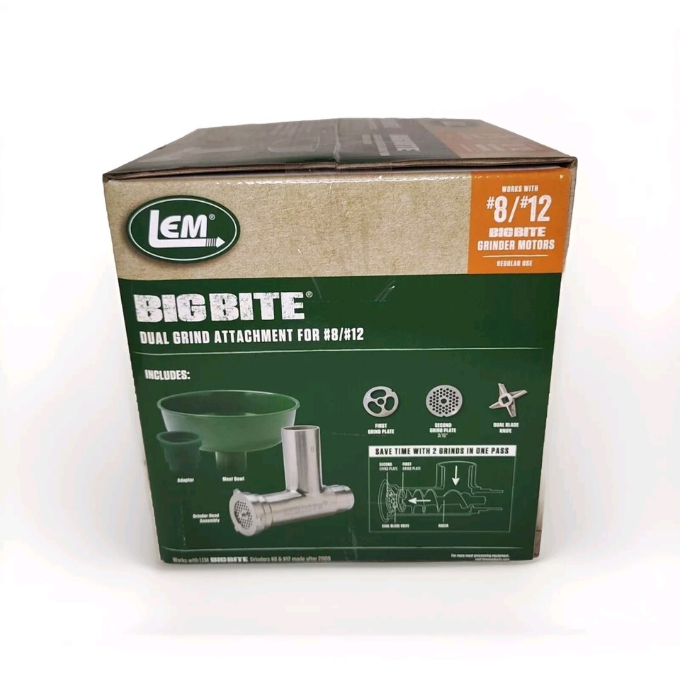 LEM Big Bite Dual Grind Attachment For Size 8 12 Big Bite Grinder