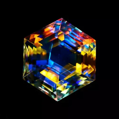 110 Crt Mystic Quartz Hexagon Shape pendant Size Loose Gemstone