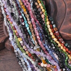 New 15" 5-8mm Assorted Freeform Chips Gemstone Jewelry Making Beads Wholesale