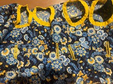Shopping TWIN Cart Cover Handmade Blue Yellow Homemade Sewn