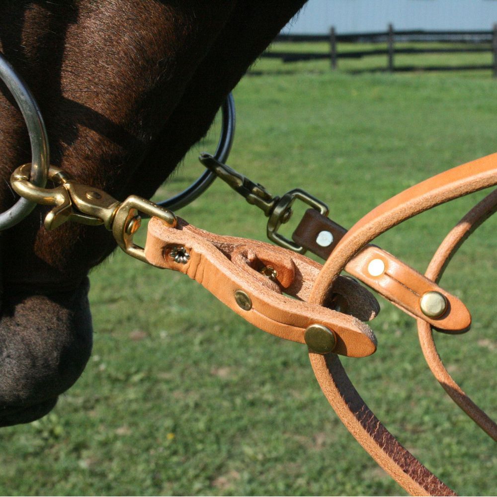 Billy Royal Harness Leather Pulley Draw Reins | 15” Long x 5/8” Wide | Light Oil