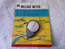 Vintage New Old Stock Mileage Meter For Map Distances No. 73129S Japan -unopened
