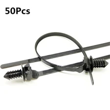 Nylon Car Mount Wire Ties Pipe Cable Fastener Bundle Mixed Kit Push Mount Zips 