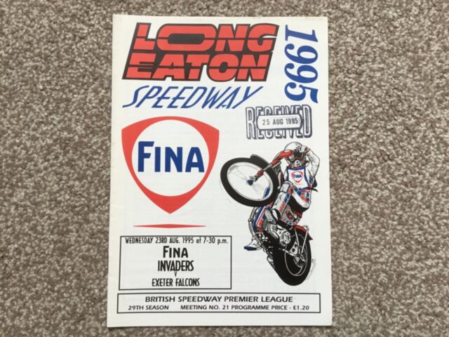 LONG EATON v EXETER 23/8/95 unmarked speedway programme
