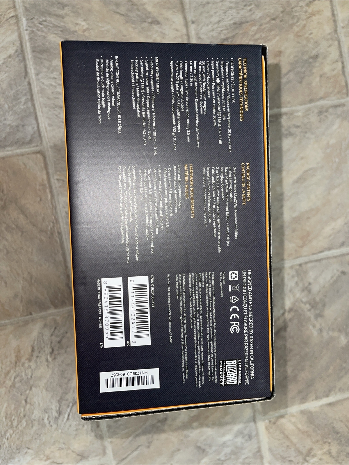 Overwatch Razer ManO'War Tournament Edition Gaming Headset . Fast Shipping