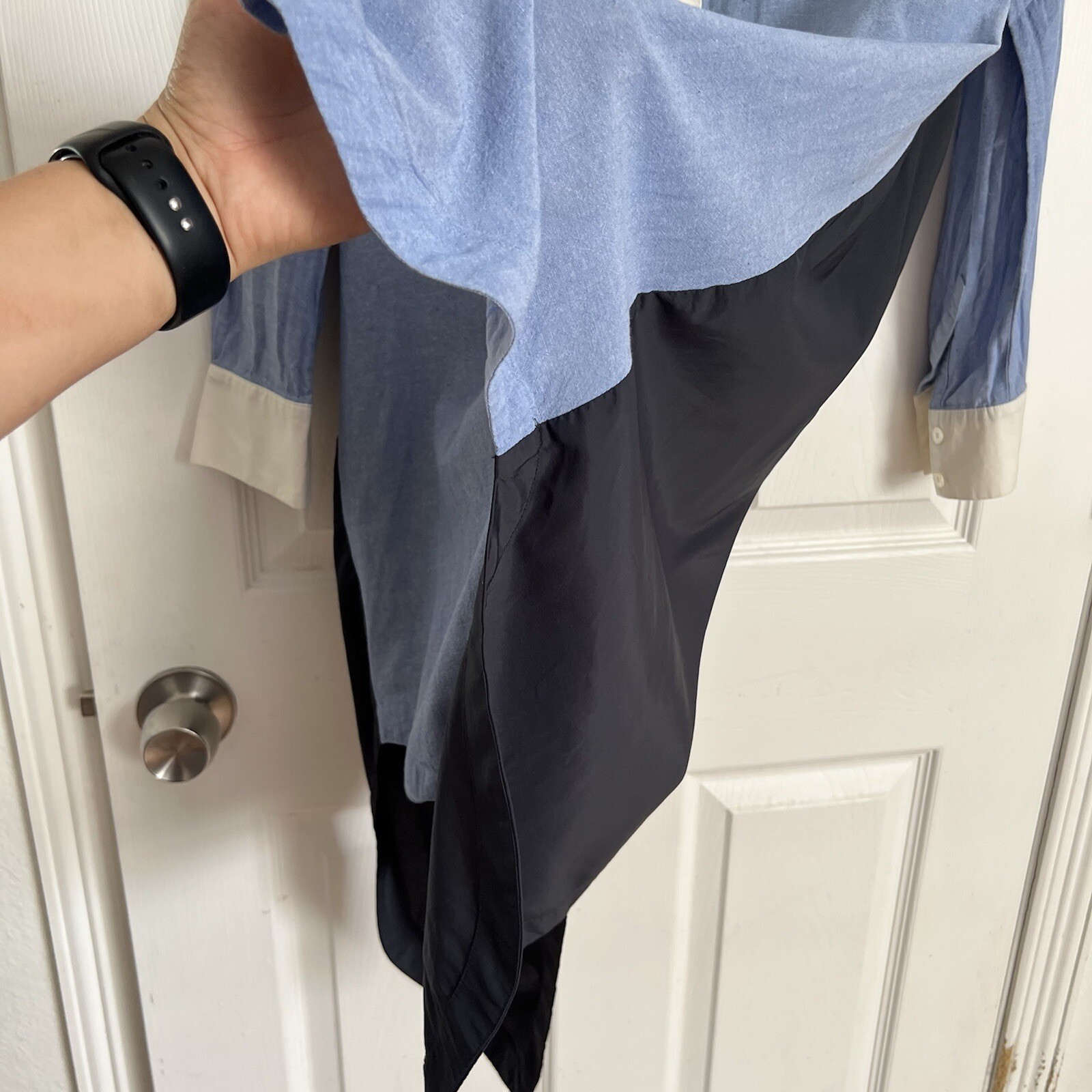 Derek Lam | High Low Back Split Hem Collared Tric… - image 6