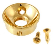 Genuine Brass Tele Jack Plate Socket GOLD for USA style Guitar Switchcraft