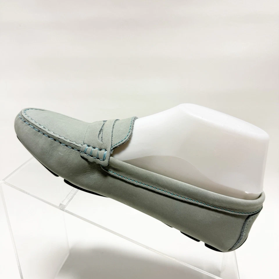 Женские мокасины Massimo Matteo Firenze без шнуровки серые синие нубук 6,5 B - Изображение 2 из 4