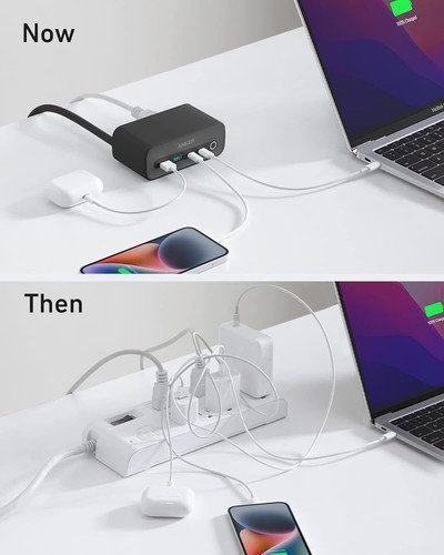 Anker 525 Charging Station 7-in-1, 5ft Extension Cord with 3AC,2 USB-A,2 USB-C - Picture 3 of 6