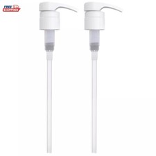 2 White Replacement Pumps for 1 Liter 33.8oz Bottles, Shampoo and Condition