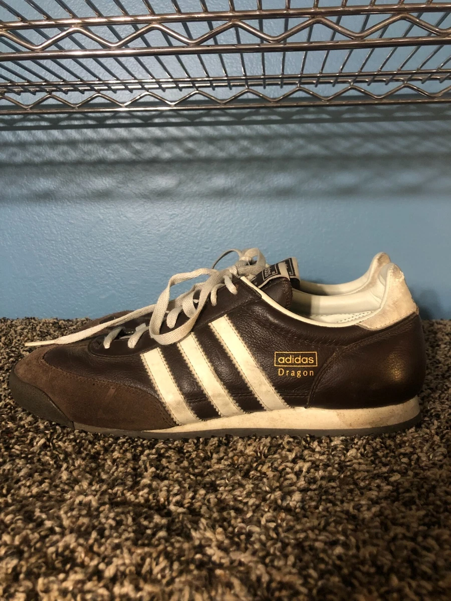Adidas Dragon Mens Size 10 Brown Leather Low Top Lace Up Sneakers 451655 07 06