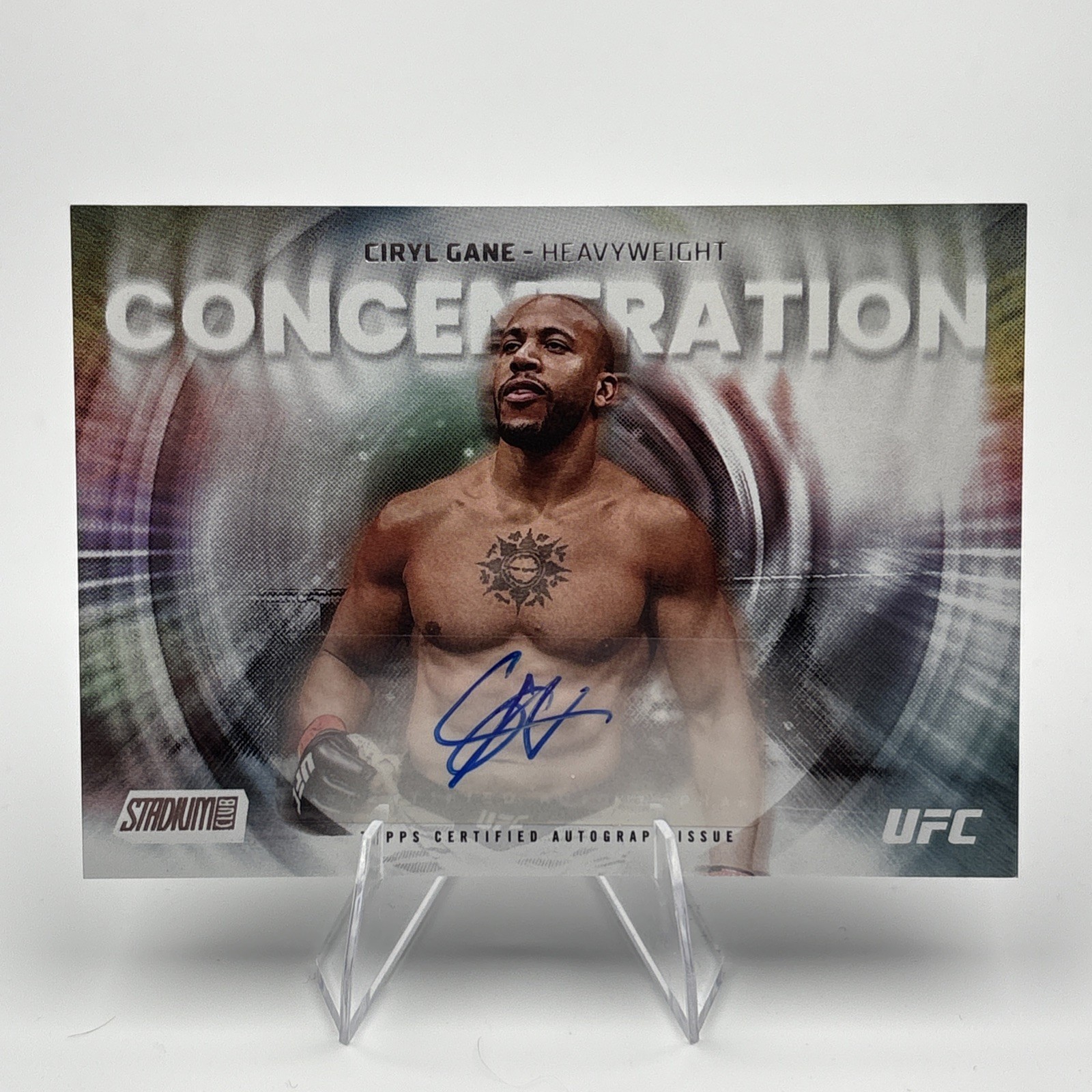 Topps 2026 UFC Stadium Club Concentration Autographs Ciryl Gane CNA-CG Auto
