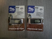 Qty 2 Go Time Gear Fitness Pedometers LCD Display Easy Clip Battery Included