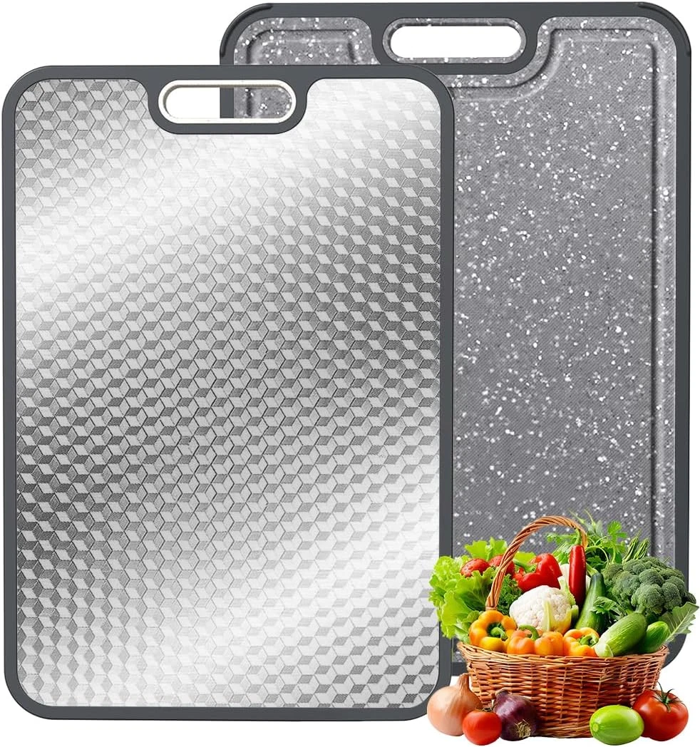 Stainless Steel Cutting Board, 304 Food Grade Double Sided Cutting Board
Opens in a new window or ta