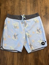 Pantaloncini da tavola Quick Silver Highline progettati alle Hawaii modello uccellino taglia 34