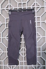 Gymshark Energy Seamless Cropped Leggings Womens 2XS Gray Workout Fitness 26"W