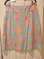 Lilly Pulitzer - Blue Cotton Skirt Floral/Elephant - 8