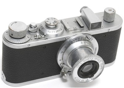 @ Leitz Leica Standard 35mm viewfinder camera chrome w. Elmar 3,5/5cm lens