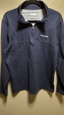 Columbia Omni-Wick Men's Medium Blue Pullover 1/4 zip Lightwear