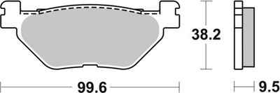 Brembo OE Powersports Rear Brake Pad for Yamaha TDM 900cc 04-05 - 07YA39SP