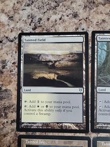 MTG TAINT / BLACK Dual Lands - 4x Set TAINTED Field Isle Peak Wood - MTG NM - Picture 3 of 6
