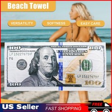 US 100 HUNDRED DOLLAR BILL BEACH BATH TOWEL $...