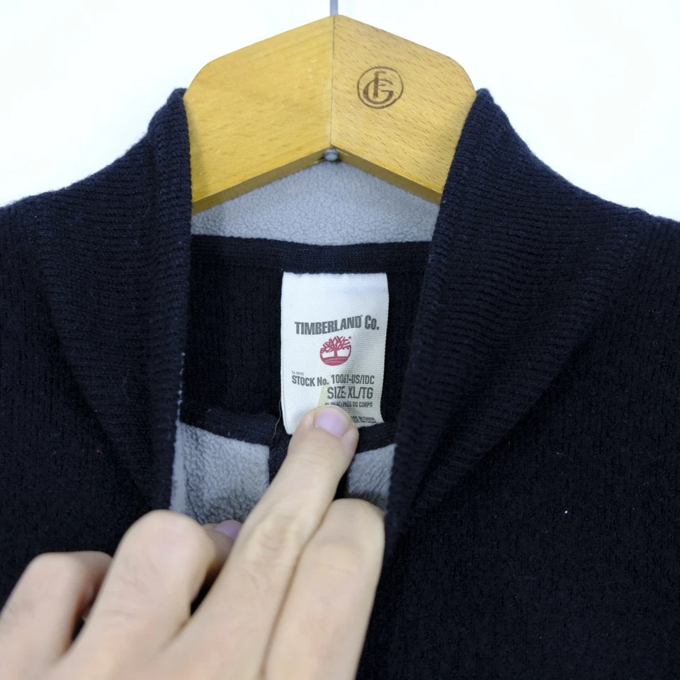Timberland Maglione Uomo Taglia M Nero Lana Comodo Invernale Casual Moderno Logo - Imagen 3 de 4