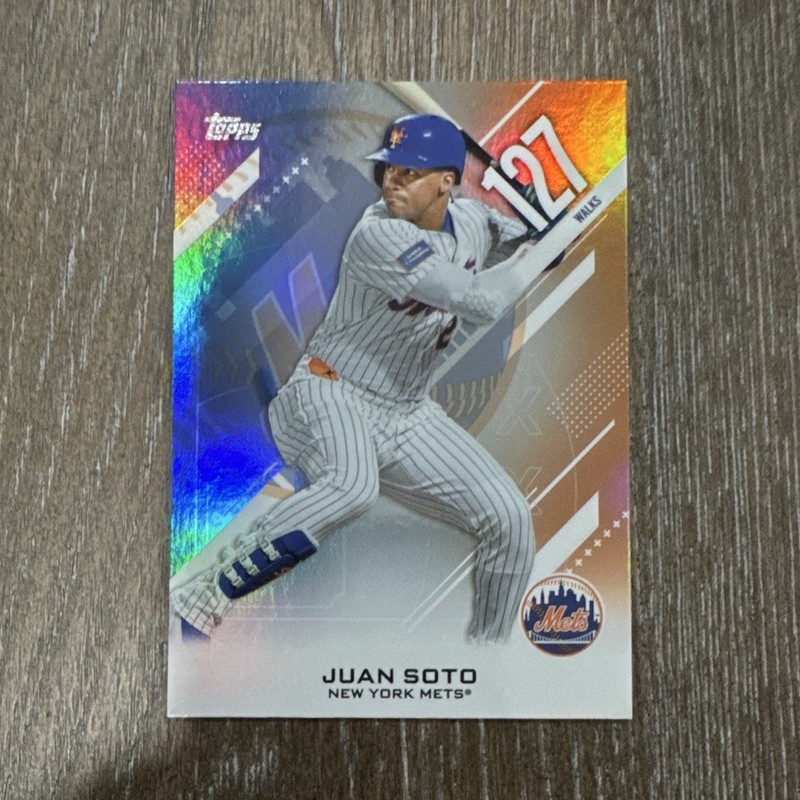 Topps 2025 Juan Soto MLB Leaders Walks Insert New York Mets #CN-3