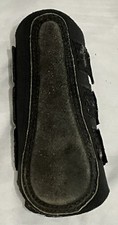 Bar F Tuck Loop Splint Boots Black Horse Leg Wraps W/ Suede Pads Tack Small Set2
