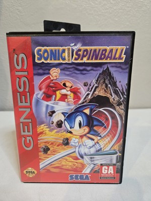 Sonic Spinball - Sega Genesis - Case and Cartridge Authentic Video Game Pinball