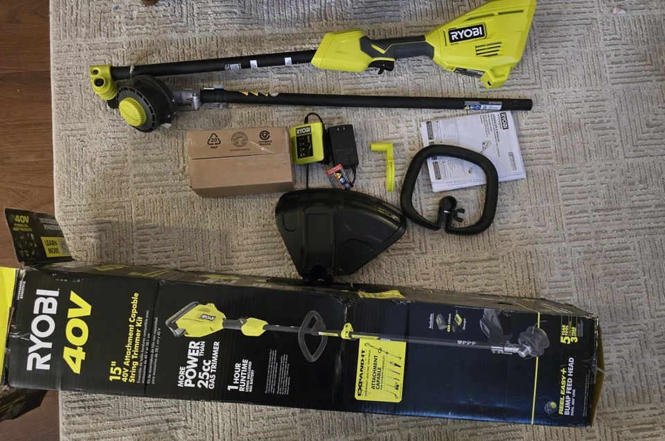 Ryobi 40V 15in Cordless String Trimmer/Weed Eater w/ Battery & Charger RY40ST01K - Image 2 of 4