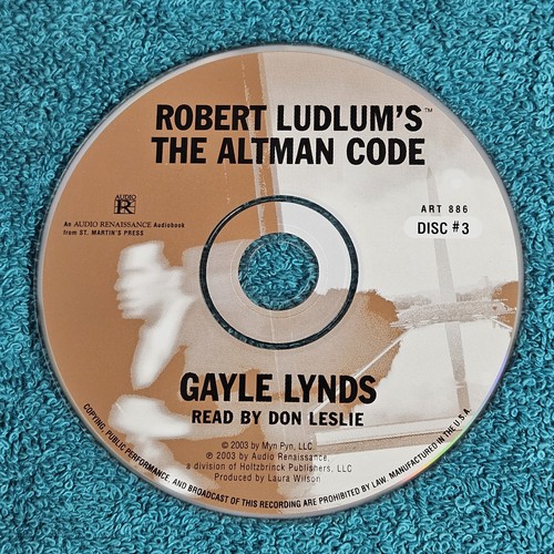 Robert Ludlum's The Altman Code CD Audiobook Replacement CD #3 - Disc Only