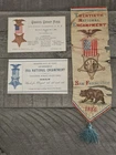 1886 SAN FRANCISCO CALIFORNIA GAR BADGE & CAMP FIRE TICKETS