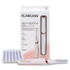 Dermaplane Glo Sonic Lighted Facial Exfoliator Electric Vibrating Dermaplane ...