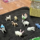 Art Glass Miniature Animal Figurine Lot, Multicolor Glass, China, Box — photo 3