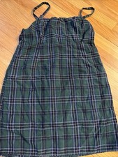 Vintage Urban Outfitters Green Plaid Strappy Dress 6